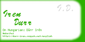 iren durr business card